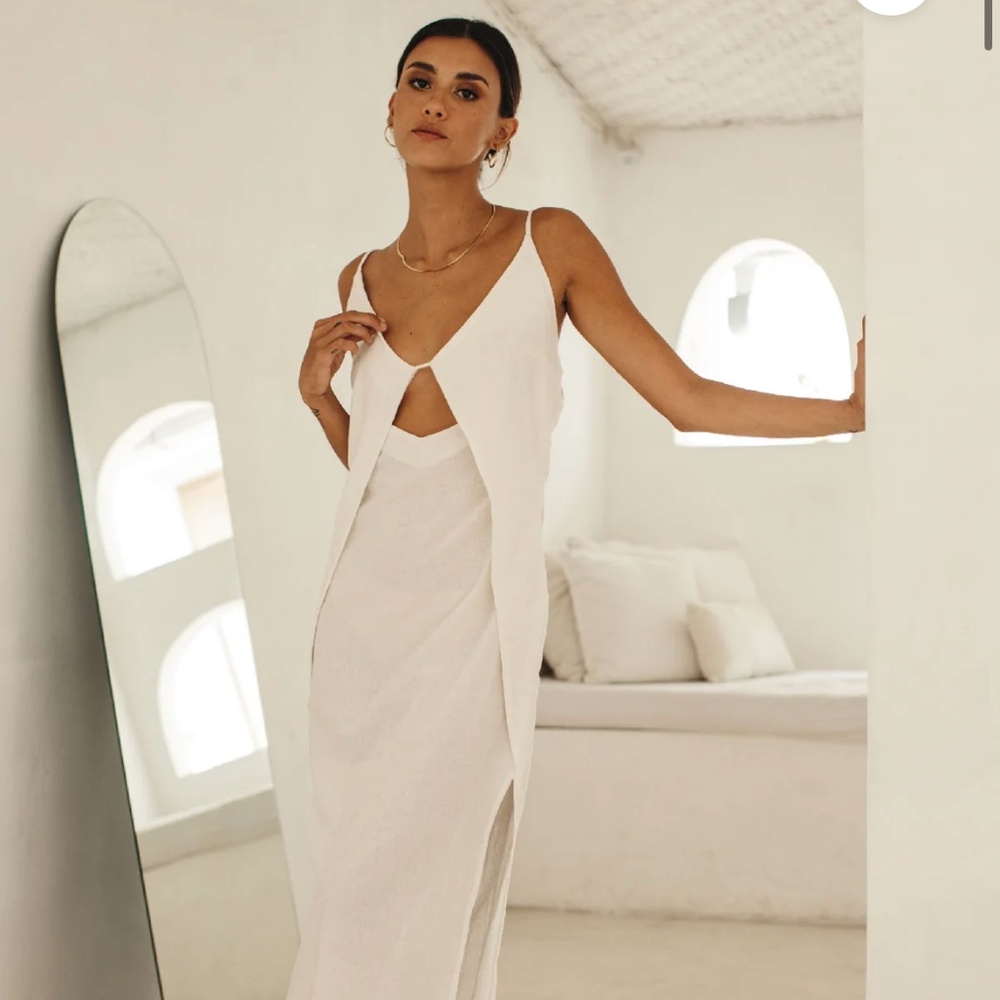 BRAND NEW- UNWORN- PRLA INES LINEN DRESS (NEW WITH TAGS)